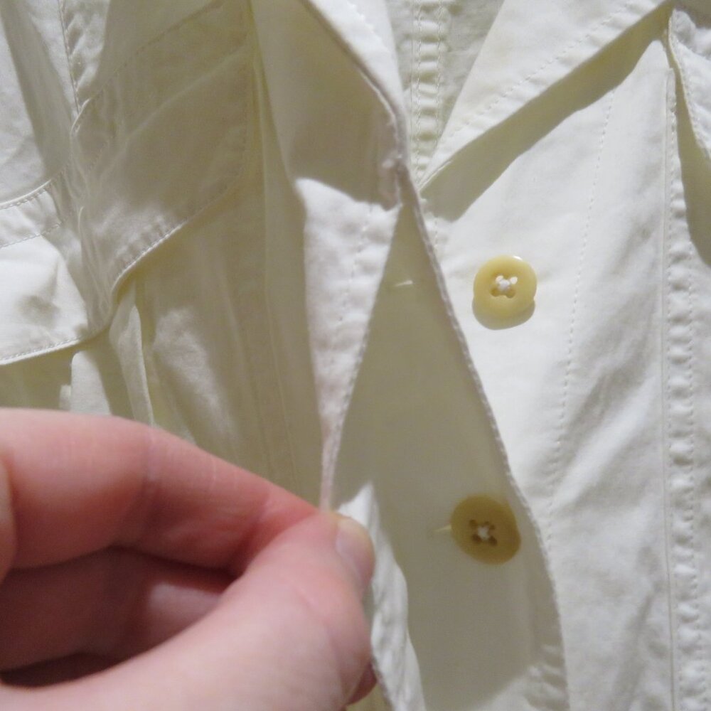 ALEX MILL Expedition Romper Jumpsuit in White Ecru Minimalist Quiet Luxury Sz S - Picture 6 of 15
